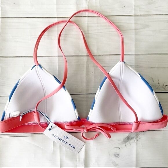 Southern Tide Retreat Chevron Triangle Bikini Top - Picture 2 of 8
